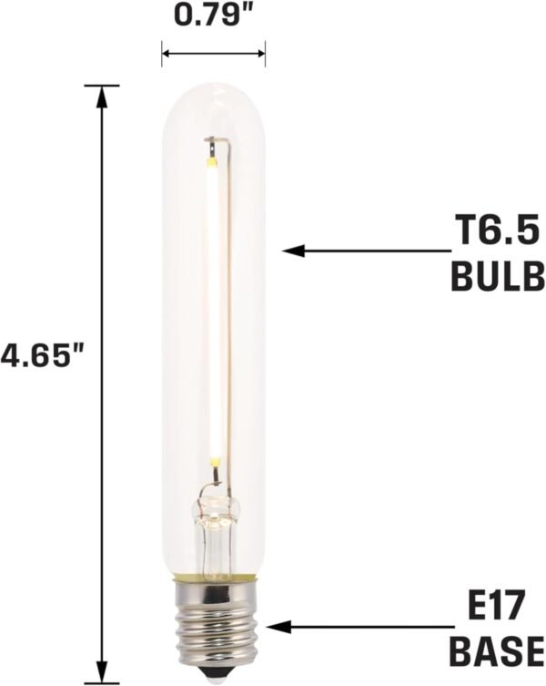 Westinghouse 5194120 3.5 Watt (40 Watt Equivalent) T6.5 Dimmable Clear Filament LED Light Bulb, Intermediate Base, 6 Pack - Image 4