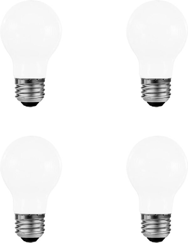 SYLVANIA Reduced Eye Strain A19 LED Light Bulb, 60W = 8W, 13 Year, Dimmable, Frosted, 2700K, Soft White - 4 Pk - Image 2