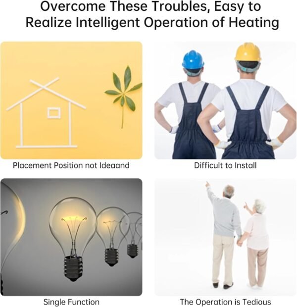 Thermostat for Home, WiFi Smart Thermostat, Programmable Voice Control Thermostat, Intelligent Digital Display with Alexa and Google,Energy Saving, Assistant for Boiler Equipment Heat System - Image 5