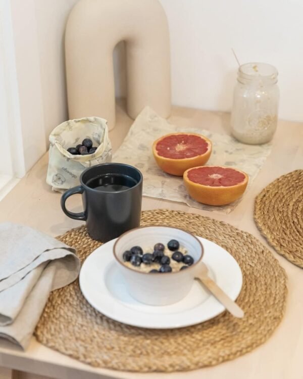 The Original Beeswax Food Storage Wrap - Set of Three 10" Natural Square Sheets - Image 5