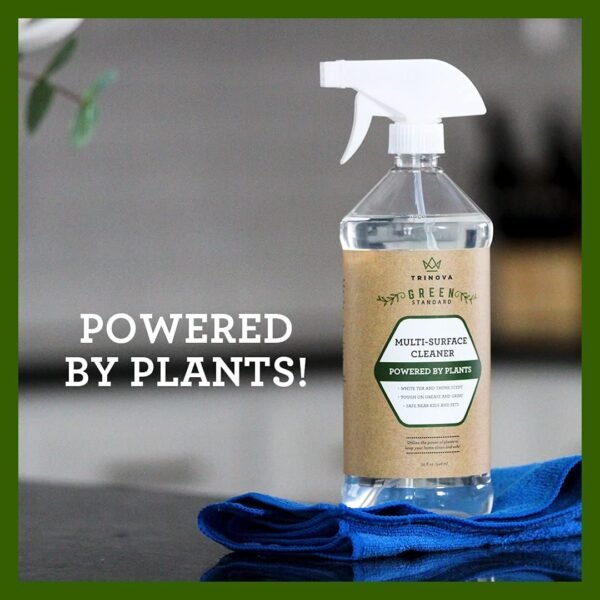TriNova Natural All Purpose Cleaner 2 Pack 32 Oz Bottles - Safe & Effective Kitchen, Bathroom & Home Cleaner - Powered by Plants, Organic Cleaner Spray - Image 3