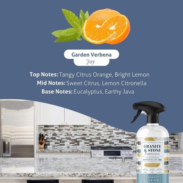Therapy Granite Countertop Cleaner & Polish (2 Pack - With Microfiber) - pH Neutral Granite Cleaner for Marble, Soapstone, Quartz Cleaner, Stone Cleaner, Quartzite, Slate, Limestone, Corian, Laminate - Image 3