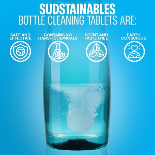 Water Bottle Cleaning Tablets - 36 Pack,Chlorine & Odor Free, Hydration Bladder and Water Bottle Cleaner Tablets, Removes Stubborn Stains & Odors - Image 3