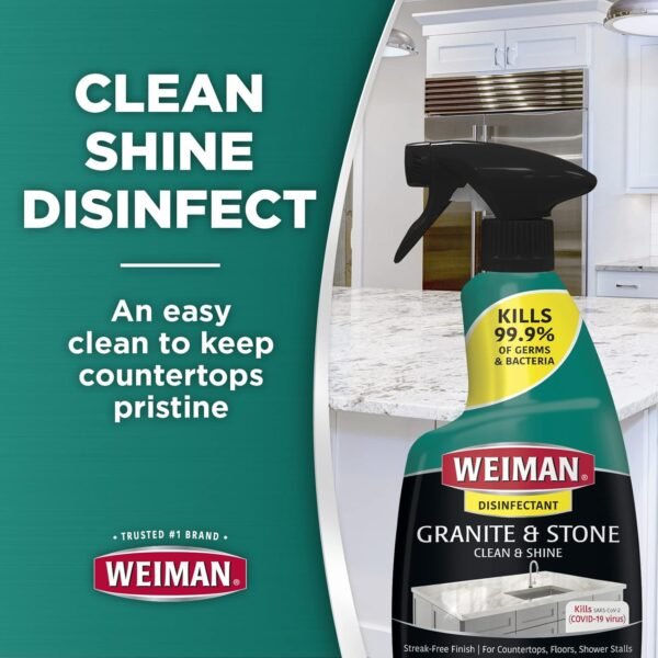 Weiman Disinfectant Granite Daily Clean & Shine, 24 Fl Oz (Pack of 1) - Image 3