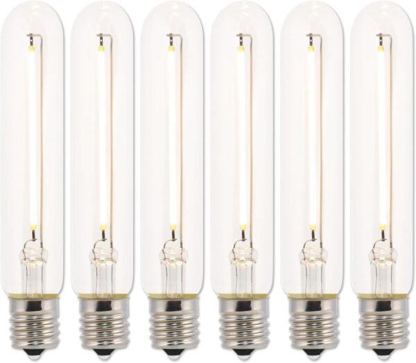 Westinghouse 5194120 3.5 Watt (40 Watt Equivalent) T6.5 Dimmable Clear Filament LED Light Bulb, Intermediate Base, 6 Pack