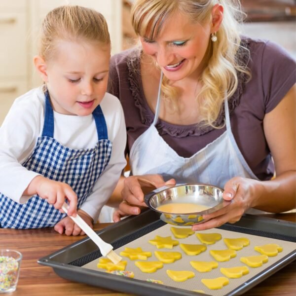 2Pcs Silicone Baking Mats for 12 Inch Cake Pan/12x12 Cheesecake Pan/Toaster Oven Air Fryer Liner, 11.75"Square Food Grade Silicone Mats for Baking, Non Slip Silicone Baking Sheet, Non Stick Reusable - Image 7