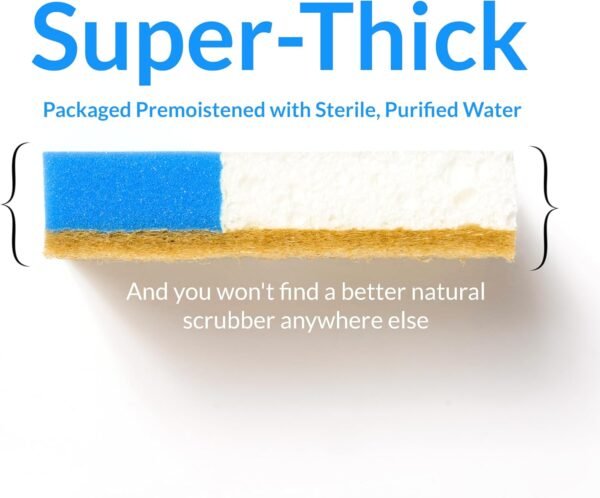 12 Pack, Natural Kitchen Sponge, Non-Scratch, Plant-Based, Natural Sponge, Clean, Dishes, Eco Friendly Sponges, Natural Dish Sponge, Eco Sponges, Sponge Kitchen, Natural Sponges - Image 3