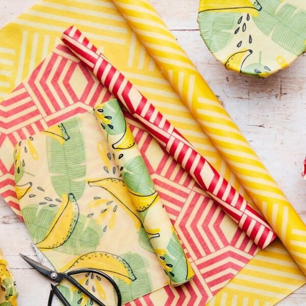 WaxWrap Beeswax Wraps for Food - Organic Beeswax Wrap - Sustainable Plastic Wrap Alternative, Reusable Food Cover, Cut to Any Size Beeswax Paper Roll, 15” x 47” Eco-Friendly Cling Wrap Substitute - Image 5