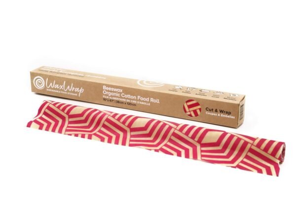 WaxWrap Beeswax Wraps for Food - Organic Beeswax Wrap - Sustainable Plastic Wrap Alternative, Reusable Food Cover, Cut to Any Size Beeswax Paper Roll, 15” x 47” Eco-Friendly Cling Wrap Substitute