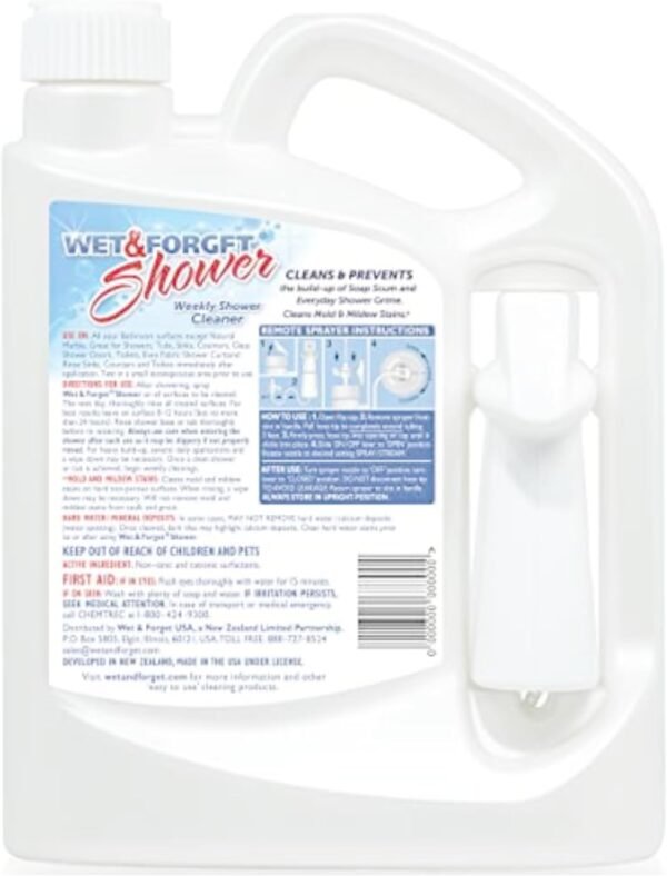 Wet & Forget Shower Cleaner Spray Multi-Surface Weekly Application Requires No Scrubbing, Bleach-Free Formula, Ready to Use, Vanilla Scent, 3 Months of Cleaning, 64 Fluid Ounces, 1 Pack - Image 2