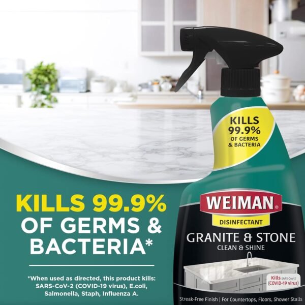 Weiman Disinfectant Granite Daily Clean & Shine, 24 Fl Oz (Pack of 1) - Image 4