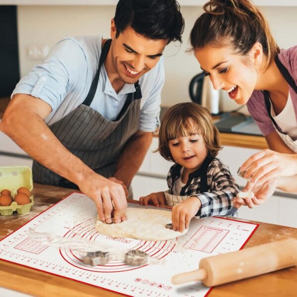 2 Pack Non-slip Pastry Mat Extra Large with Measurements 16"*24" for Silicone Baking/Counter Mat, Dough Rolling Mat,Oven Liner,Fondant/Pie Crust Mat By Folksy Super Kitchen - Image 6