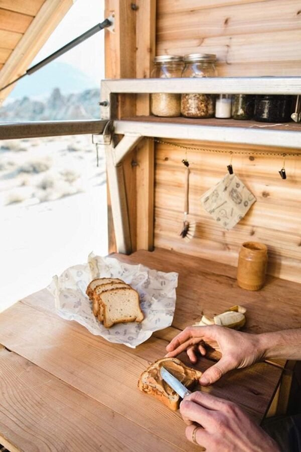 The Original Beeswax Food Storage Wrap - Set of Three 10" Natural Square Sheets - Image 8