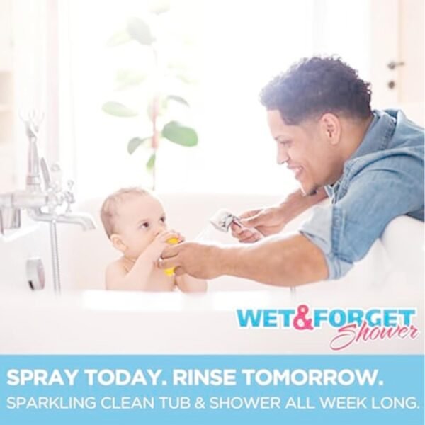 Wet & Forget Shower Cleaner Spray Multi-Surface Weekly Application Requires No Scrubbing, Bleach-Free Formula, Ready to Use, Vanilla Scent, 3 Months of Cleaning, 64 Fluid Ounces, 1 Pack - Image 5