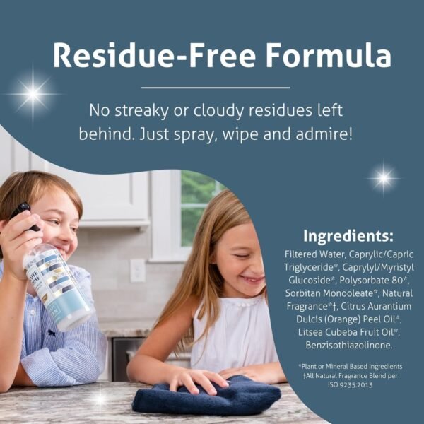 Therapy Granite Countertop Cleaner & Polish (2 Pack - With Microfiber) - pH Neutral Granite Cleaner for Marble, Soapstone, Quartz Cleaner, Stone Cleaner, Quartzite, Slate, Limestone, Corian, Laminate - Image 4