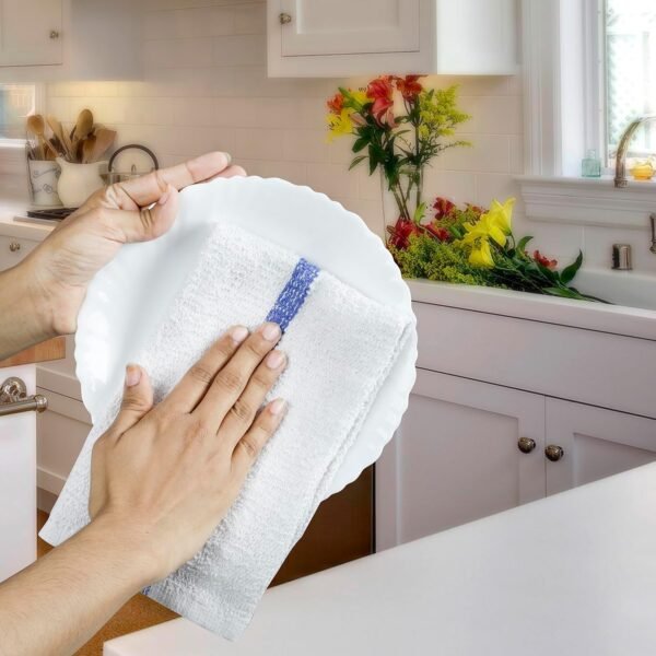 Towels Terry Bar Mop Towels Size 16"x19" – Absorbent and Durable, Multipurpose Cleaning Rags, Cotton Cleaning Towels, Terry Cloth Rags, Reusable Shop Rags Pack of 24 (Blue) - Image 3
