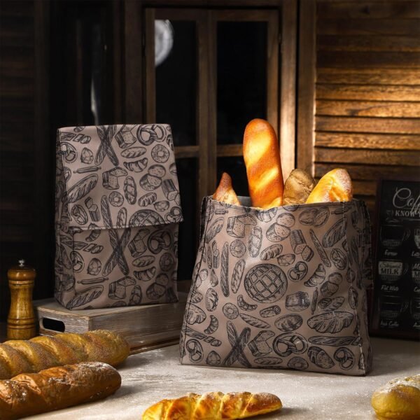 Tioncy 2 Packs Reusable Bread Bags Linen Bread Storage Bag with Improved Beeswax Coating Homemade Bread Bags Beewax Food Wraps for Sourdough Bread for Loaf Fresh Freezer Baker Gifts - Image 7