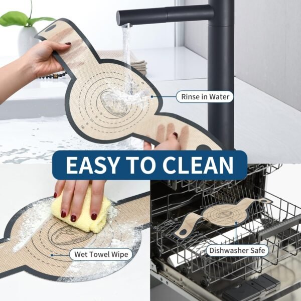 2 Pcs Silicone Bread Sling for Dutch Oven Liners Silicone Baking Mat [Non-Stick & Heat Resistant] Reusable Sourdough Bread Baking Supplies with Long Handle Bread Making Tools for Transfer Sourdough - Image 6