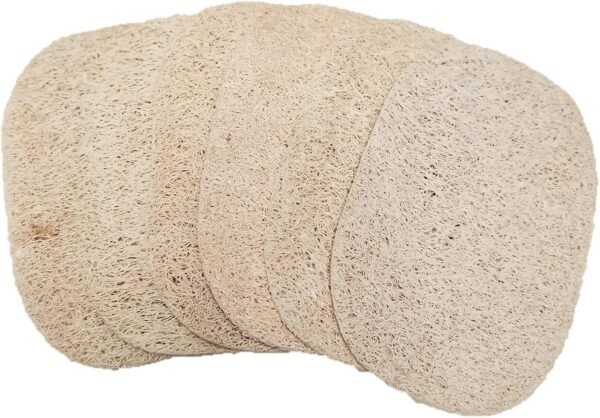 WOCATS 6pcs Natural Loofah Dish Sponges Scrubber for Kitchen-Based Dishwashing Scrubber Greener Clean Stand Wear and Tear Non-Scratch, Biodegradable