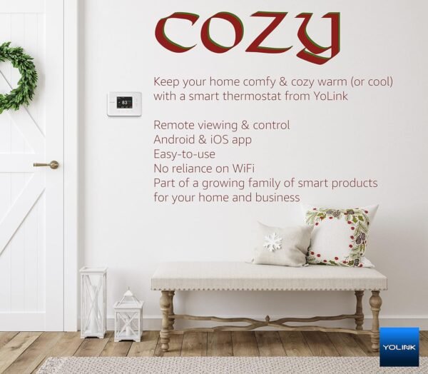 YoLink Smart Thermostat, Now Heat Pump Compatible, Android & iOS App, YoLink Hub or SpeakerHub Required - Image 4