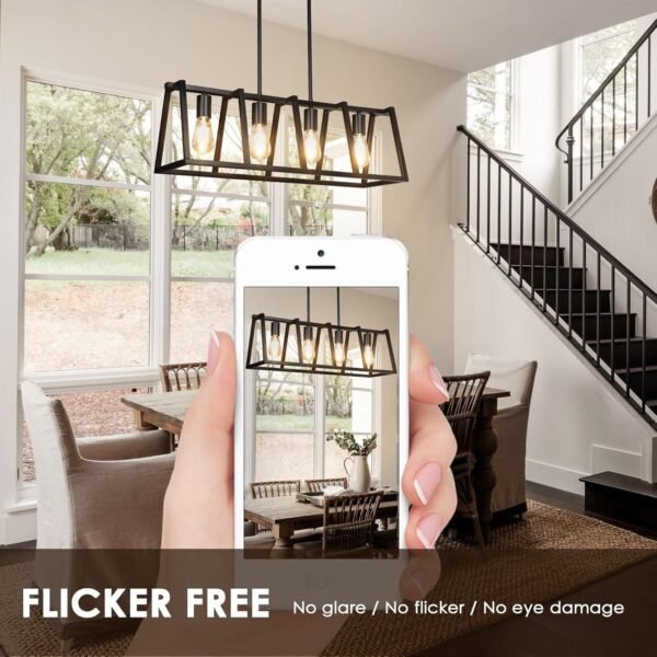 Vintage LED Edison Bulbs, ST58 Dimmable 4W E26 LED Bulb 40W Equivalent, 3000K Soft White Led Light Bulbs, Antique LED Filament Bulbs, CRI 80+, Flicker Free, No Glare, Clear Glass, Pack of 6 - Image 6