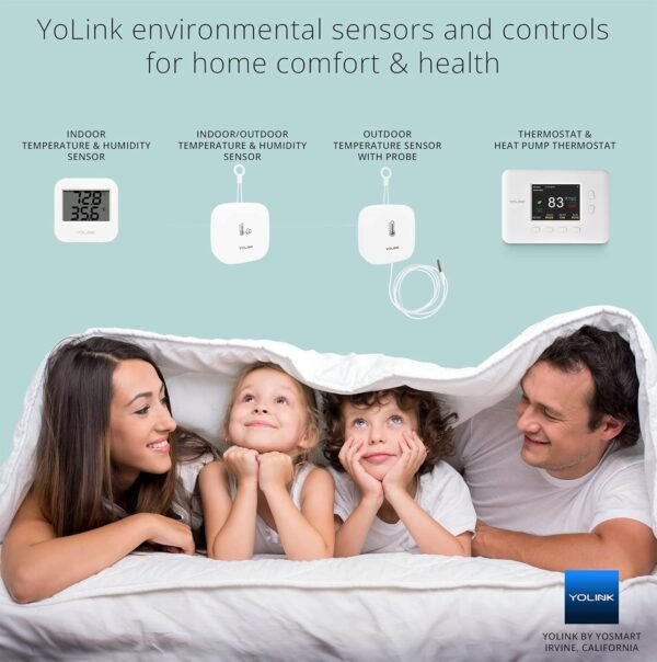 YoLink Smart Thermostat, Now Heat Pump Compatible, Android & iOS App, YoLink Hub or SpeakerHub Required - Image 3