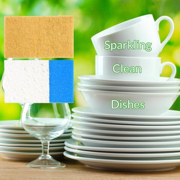 12 Pack, Natural Kitchen Sponge, Non-Scratch, Plant-Based, Natural Sponge, Clean, Dishes, Eco Friendly Sponges, Natural Dish Sponge, Eco Sponges, Sponge Kitchen, Natural Sponges - Image 7
