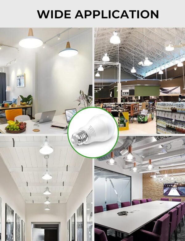 17W LED Bulb 150 Watt Equivalent, A19 1600 Lumen Super Bright LED Light Bulbs, Daylight White 5000K, E26 Edison Screw Bulb, Non-Dimmable, 6 Pack - Image 7